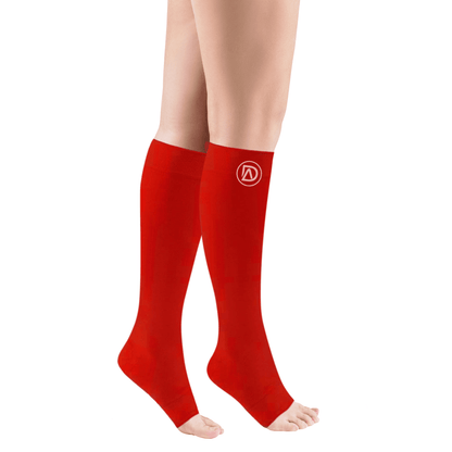 Plus Size Wide Calf Toeless Compression Socks 20–30 mmHg 2 Pair Multipack