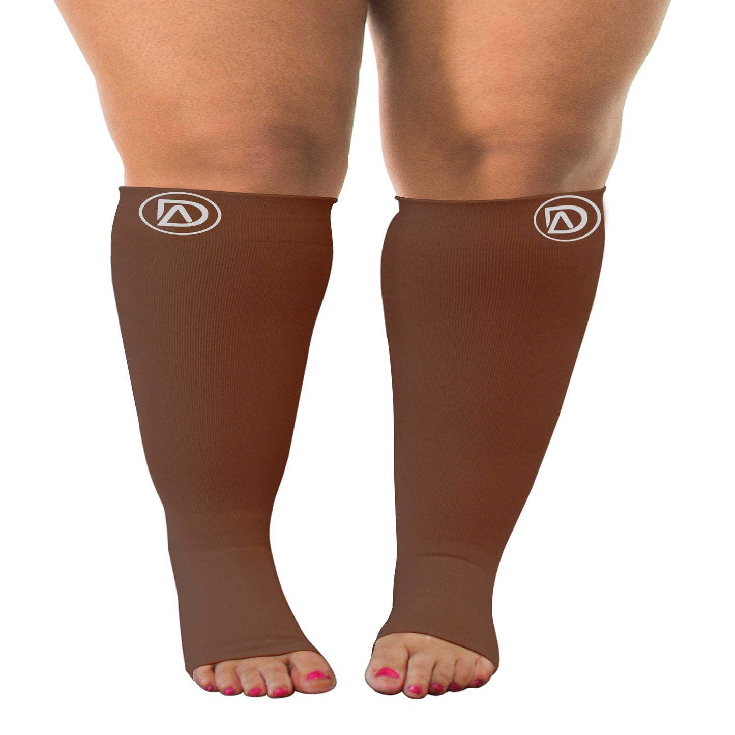 Plus Size Wide Calf Toeless Compression Socks 20–30 mmHg 3 Pair Multipack