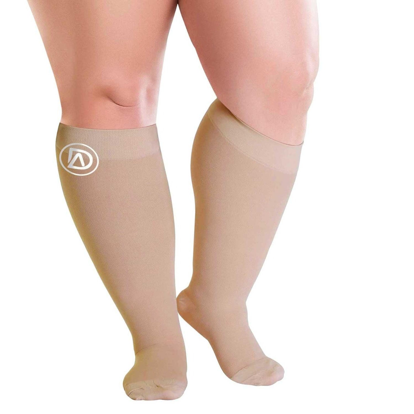Plus Size Wide Calf Compression Socks 20–30 mmHg – 3 Pair Multipack