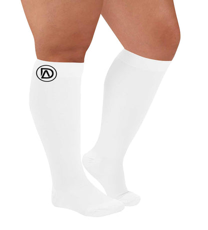 Plus Size Wide Calf Compression Socks 20–30 mmHg – 3 Pair Multipack