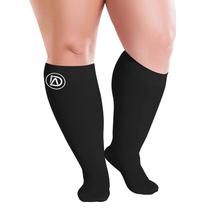 Plus Size Wide Calf Compression Socks 20–30 mmHg