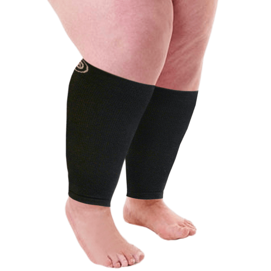Dominion Activewear Plus Size Wide Calf Compression Sleeves 20–30 mmHg – 2 Pair Multipack